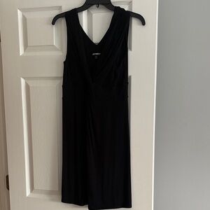 Express Black Sleeveless V-Neck Midi Dress